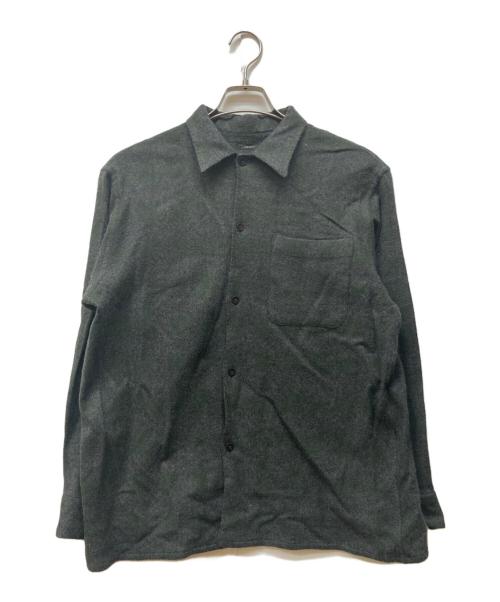 COMOLI（コモリ）COMOLI (コモリ) ウールチェック オープンカラーシャツ グリーン サイズ:１の古着・服飾アイテム