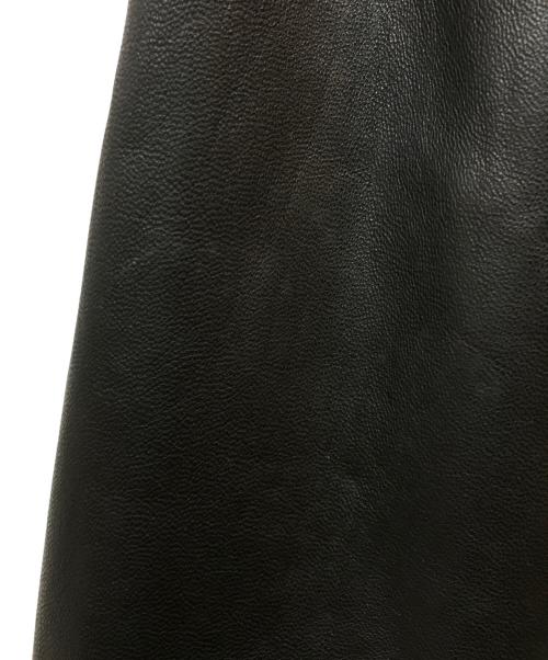 BURBERRY BLUE LABEL（バーバリー ブルー レーベル）BURBERRY BLUE LABEL (バーバリーブルーレーベル) ラムレザースカート ブラック サイズ:Mの古着・服飾アイテム