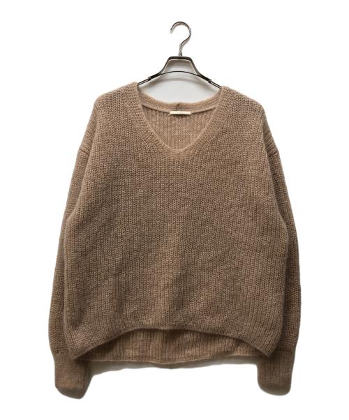 Plage（プラージュ）Plage (プラージュ) キッドモヘヤ カタアゼ Vネックプルオーバー ピンク サイズ:FREEの古着・服飾アイテム