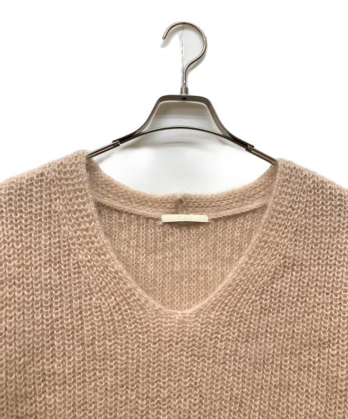 Plage（プラージュ）Plage (プラージュ) キッドモヘヤ カタアゼ Vネックプルオーバー ピンク サイズ:FREEの古着・服飾アイテム