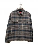 SUPREMEシュプリーム）の古着「shearling lined flannel shirt」｜ブラック