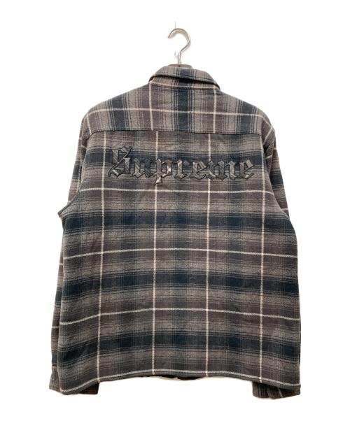 SUPREME（シュプリーム）Supreme (シュプリーム) shearling lined flannel shirt ブラック サイズ:Mの古着・服飾アイテム