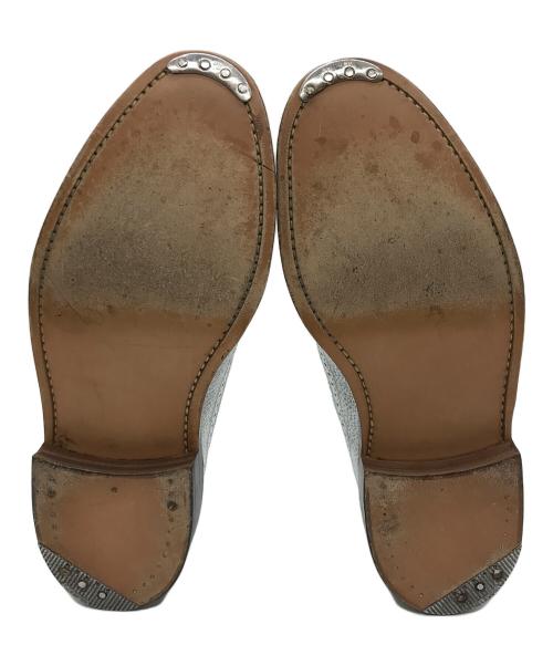 Thom Browne（トムブラウン）Thom Browne (トムブラウン) レザー ロングウィング メダリオン シューズ シルバー サイズ:25.5㎝の古着・服飾アイテム