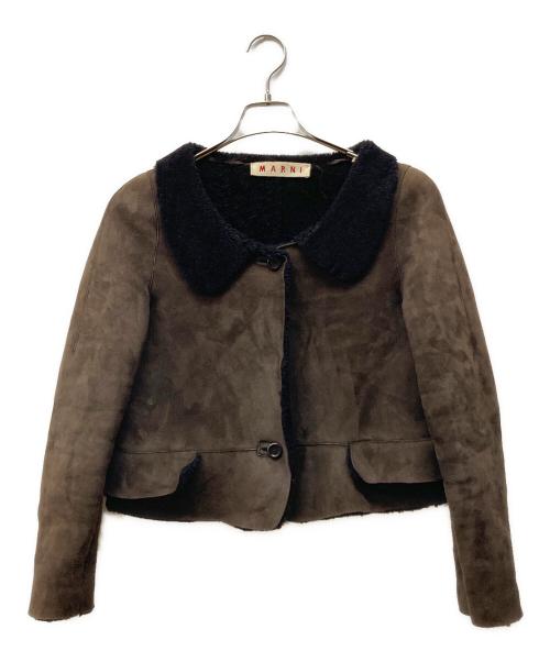 MARNI（マルニ）MARNI (マルニ) ムートンジャケット ブラウン サイズ:SIZE 40の古着・服飾アイテム