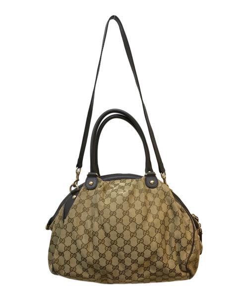 GUCCI（グッチ）GUCCI (グッチ) GG柄2WAYショルダーバッグ ベージュの古着・服飾アイテム