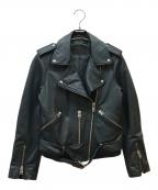 ALL SAINTSオールセインツ）の古着「レザーライダースジャケット」｜ネイビー