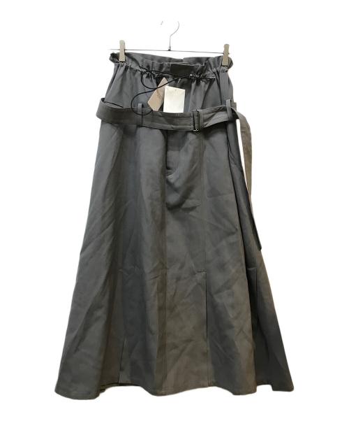 Ujoh（ウジョー）UJOH (ウジョー) Cord & Belt SKT グレー サイズ:2の古着・服飾アイテム