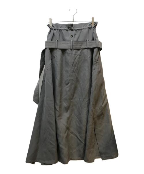 Ujoh（ウジョー）UJOH (ウジョー) Cord & Belt SKT グレー サイズ:2の古着・服飾アイテム