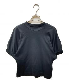 SATORU SASAKI（サトル ササキ）の古着「ROLL-UP SLEEVE T-SHIRT / ロールアップスリーブTシャツ」｜ブラック