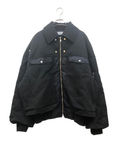 MAISON SPECIAL（メゾンスペシャル）MAISON SPECIAL (メゾンスペシャル) MA-1 Mix Prime-Over Puffer Jacket ブラック サイズ:2の古着・服飾アイテム