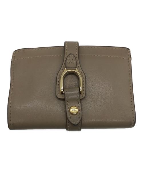 RALPH LAUREN（ラルフローレン）RALPH LAUREN (ラルフローレン) Welington French wallet ベージュの古着・服飾アイテム