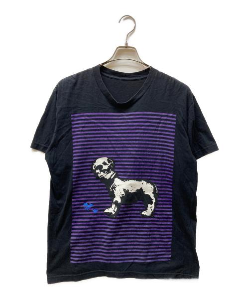 CHROME HEARTS（クロムハーツ）CHROME HEARTS (クロムハーツ) FOTI DOG tシャツ ブラック×パープル サイズ:Lの古着・服飾アイテム