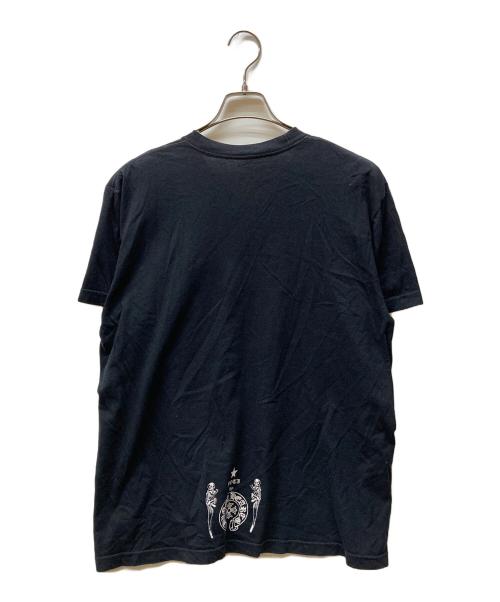 CHROME HEARTS（クロムハーツ）CHROME HEARTS (クロムハーツ) FOTI DOG tシャツ ブラック×パープル サイズ:Lの古着・服飾アイテム