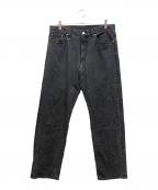 uniform experimentユニフォームエクスペリメント）の古着「RELAX FIT WASHED DENIM PANTS」｜ブラック