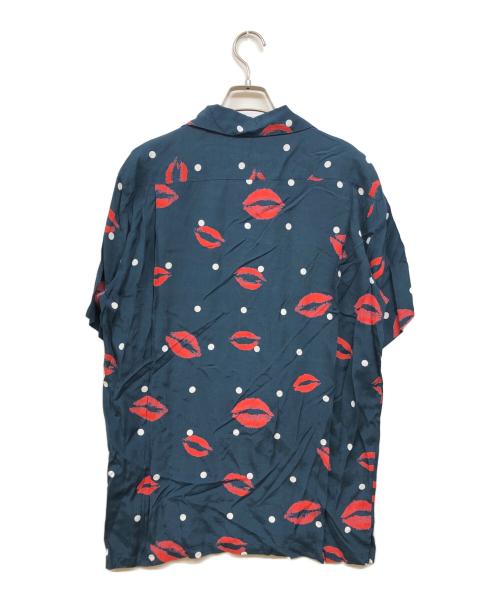 Aloha Blossom（アロハブロッサム）Aloha Blossom (アロハブロッサム) Kiss ALOHA SHIRTS ネイビー サイズ:42の古着・服飾アイテム