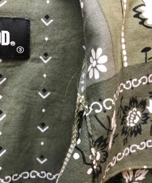 NEIGHBORHOOD（ネイバーフッド）NEIGHBORHOOD (ネイバーフッド) BANDANA CHOPPED S/S SHIRT グリーン サイズ:Mの古着・服飾アイテム