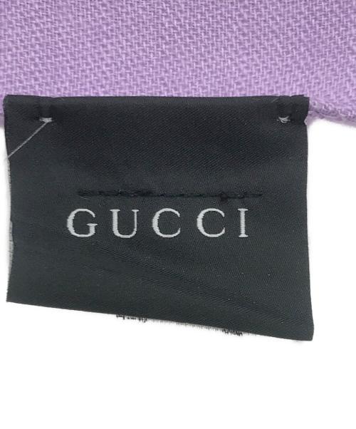 GUCCI（グッチ）GUCCI (グッチ) ウールシルク GGストール パープルの古着・服飾アイテム