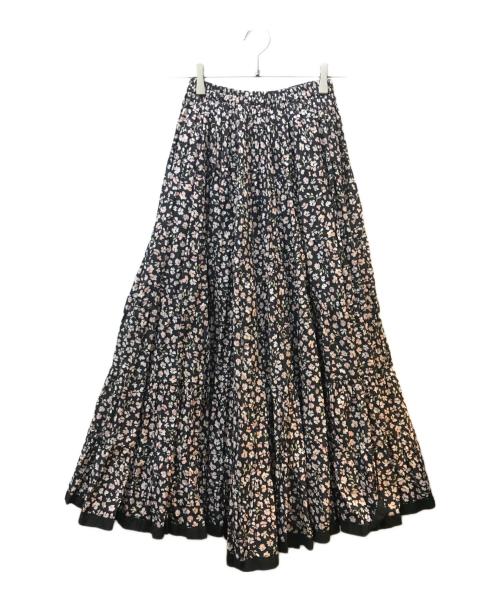 MARIHA（マリハ）MARIHA (マリハ) 草原の虹のスカート ブラック×ピンク サイズ:36の古着・服飾アイテム