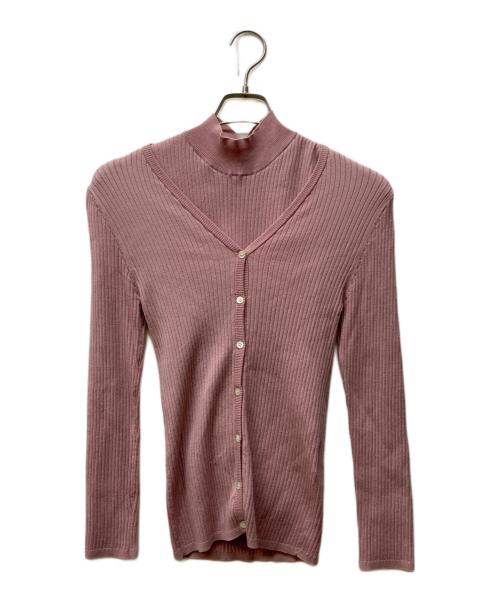 allureville（アルアバイル）allureville (アルアバイル) テンセルストレッチ アンサンブルカーディガン ピンク サイズ:SIZE 2の古着・服飾アイテム