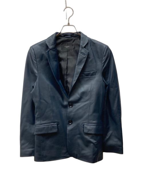 Liugoo Leathers（リューグーレザーズ）LIUGOO LEATHERS (リューグーレザーズ) ラムレザーテーラードジャケット ネイビー サイズ:SIZE Sの古着・服飾アイテム