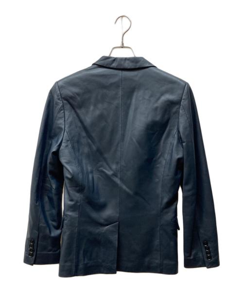 Liugoo Leathers（リューグーレザーズ）LIUGOO LEATHERS (リューグーレザーズ) ラムレザーテーラードジャケット ネイビー サイズ:SIZE Sの古着・服飾アイテム