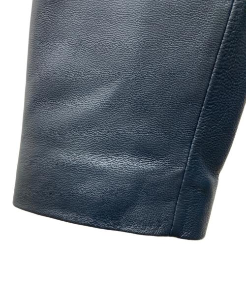 Liugoo Leathers（リューグーレザーズ）LIUGOO LEATHERS (リューグーレザーズ) ラムレザーテーラードジャケット ネイビー サイズ:SIZE Sの古着・服飾アイテム