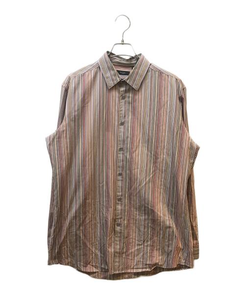 Paul Smith London（ポールスミスロンドン）Paul Smith London (ポールスミスロンドン) マルチカラーストライプシャツ マルチカラー サイズ:XLの古着・服飾アイテム