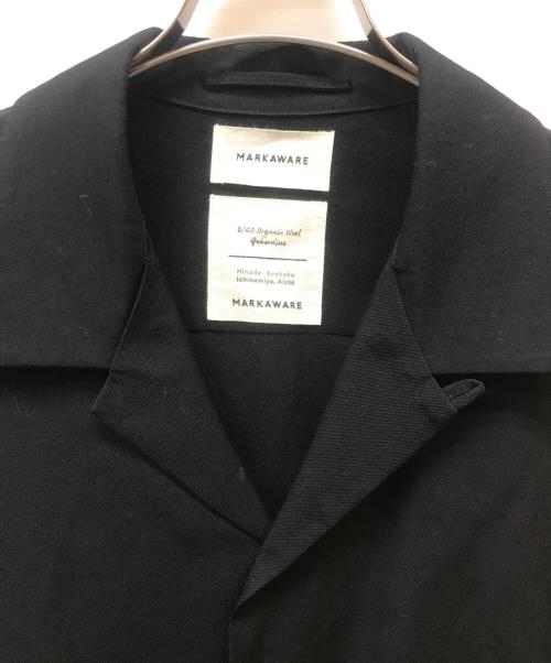 MARKAWARE（マーカウェア）MARKAWARE (マーカウェア) COACH SHIRTS ORGANIC WOOL GABERDINE ブラック サイズ:3の古着・服飾アイテム