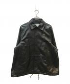 beautiful peopleビューティフルピープル）の古着「LAMB LEATHER COACH JACKET」｜ブラック