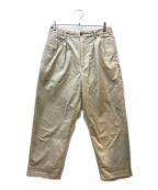 TapWaterタップウォーター）の古着「Cotton Chino Tuck Trousers」｜ベージュ