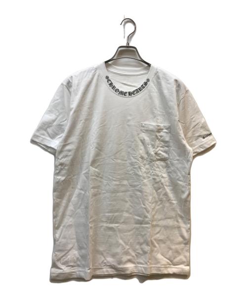 CHROME HEARTS（クロムハーツ）CHROME HEARTS (クロムハーツ) ネックロゴtシャツ ホワイト サイズ:Lの古着・服飾アイテム