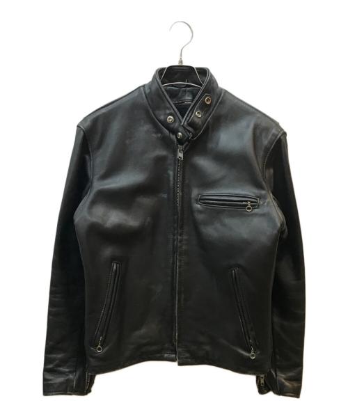 Schott（ショット）Schott (ショット) 裏ボアシングルライダースジャケット ブラック サイズ:38の古着・服飾アイテム