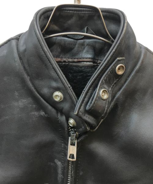 Schott（ショット）Schott (ショット) 裏ボアシングルライダースジャケット ブラック サイズ:38の古着・服飾アイテム