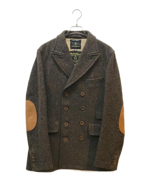 NIGEL CABOURN（ナイジェルケーボン）NIGEL CABOURN (ナイジェルケーボン) 1940's DB JACKET Harris Tweed ブラウン サイズ:SIZE 48の古着・服飾アイテム