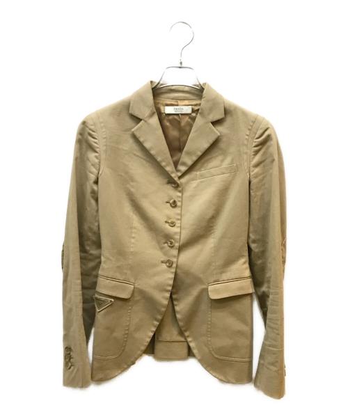 PRADA（プラダ）PRADA (プラダ) トライアングルパッチ付きセットアップ ベージュ サイズ:SIZE 38の古着・服飾アイテム
