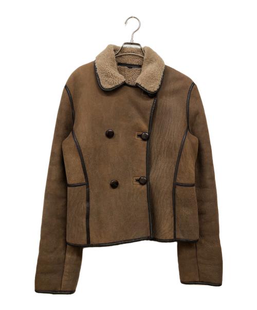 MAX MARA WEEKEND LINE（マックスマーラウイークエンドライン）MAX MARA WEEKEND LINE (マックスマーラウイークエンドライン) ムートンハーフコート ブラウン サイズ:42の古着・服飾アイテム