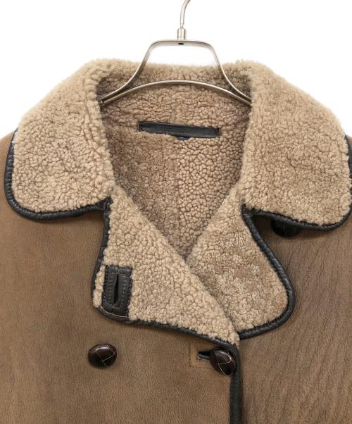 MAX MARA WEEKEND LINE（マックスマーラウイークエンドライン）MAX MARA WEEKEND LINE (マックスマーラウイークエンドライン) ムートンハーフコート ブラウン サイズ:42の古着・服飾アイテム