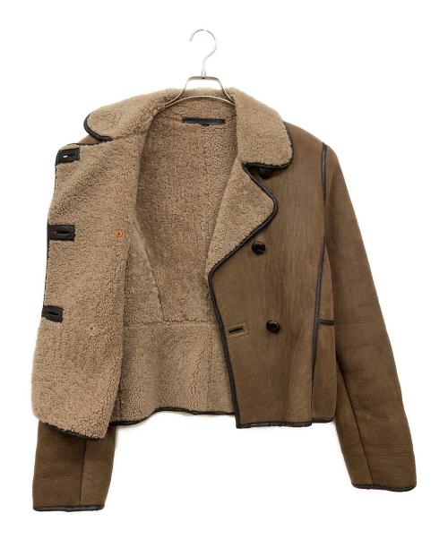 MAX MARA WEEKEND LINE（マックスマーラウイークエンドライン）MAX MARA WEEKEND LINE (マックスマーラウイークエンドライン) ムートンハーフコート ブラウン サイズ:42の古着・服飾アイテム