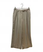 HERMESエルメス）の古着「アーカイブタックワイドパンツ」｜ベージュ