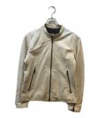 BLACK LABEL CRESTBRIDGEブラックレーベル クレストブリッジ）の古着「シープレザーシングルライダース」｜ベージュ