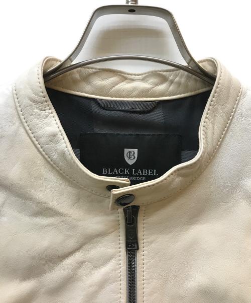 BLACK LABEL CRESTBRIDGE（ブラックレーベル クレストブリッジ）BLACK LABEL CRESTBRIDGE (ブラックレーベル クレストブリッジ) シープレザーシングルライダース ベージュ サイズ:Mの古着・服飾アイテム