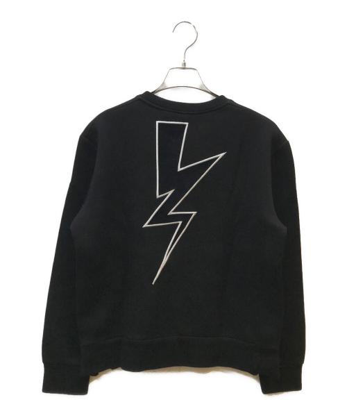 NEIL BARRETT（ニールバレット）NEIL BARRETT (ニールバレット) アブストラクトボルトスウェットシャツ ブラック サイズ:Ｓの古着・服飾アイテム