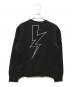 NEIL BARRETT (ニールバレット) アブストラクトボルトスウェットシャツ ブラック サイズ:Ｓ：8000円