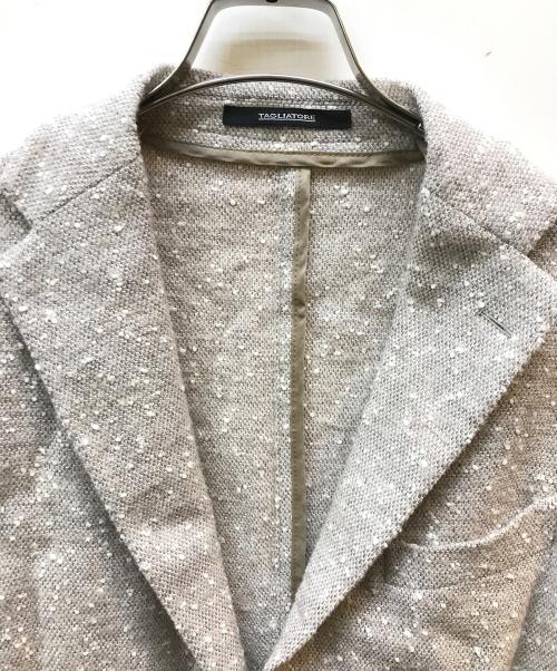 TAGLIATORE（タリアトーレ）TAGLIATORE (タリアトーレ) コットンウール アンコンジャケット ベージュ サイズ:48の古着・服飾アイテム