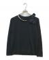 LANVIN COLLECTION（ランバンコレクション）の古着「パールビーズ長袖ニットプルオーバー」｜ブラック
