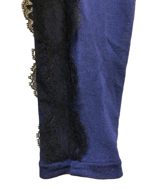LANVIN COLLECTION（ランバンコレクション）LANVIN COLLECTION (ランバンコレクション) レースショルダーカーディガン ネイビー サイズ:40の古着・服飾アイテム