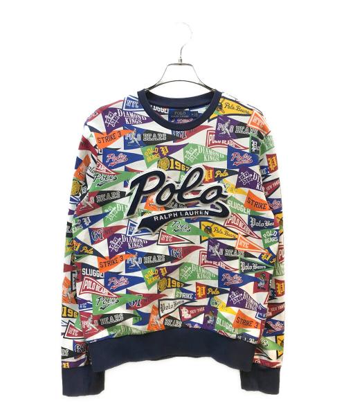 POLO RALPH LAUREN（ポロ・ラルフローレン）POLO RALPH LAUREN (ポロ・ラルフローレン) ペナントワッペンスウェット マルチカラー サイズ:Mの古着・服飾アイテム