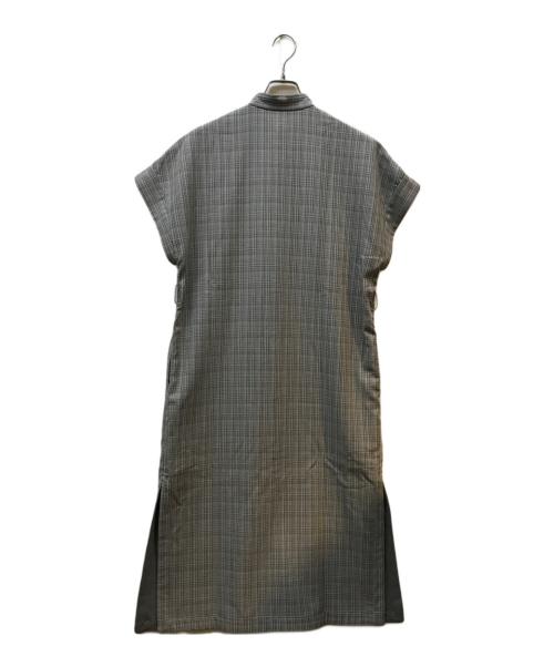 AURALEE（オーラリー）AURALEE (オーラリー) HARD TWIST WOOL DOUBLE FACE CHECK SLEEVELESS ONE-PIECE グレー サイズ:1の古着・服飾アイテム