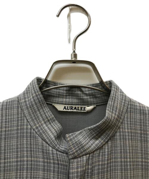 AURALEE（オーラリー）AURALEE (オーラリー) HARD TWIST WOOL DOUBLE FACE CHECK SLEEVELESS ONE-PIECE グレー サイズ:1の古着・服飾アイテム