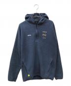 F.C.R.B.エフシーレアルブリストル）の古着「POLARTEC FLEECE HALF ZIP GAITER HOODY」｜ネイビー